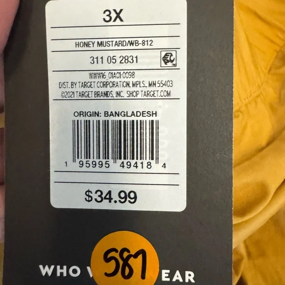 Who What Wear Mustard A-Line Skirt 3X - Picture 6 of 7